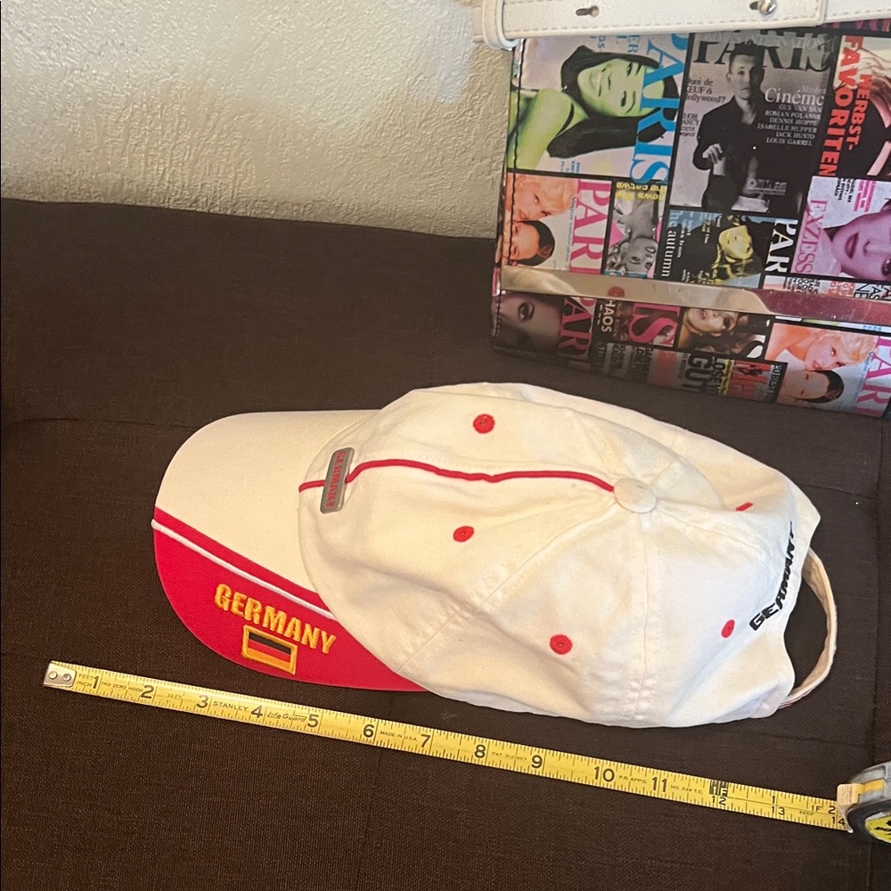 # 0599 + Unisex’s Germany White and Red Cap - Picture 4 of 6